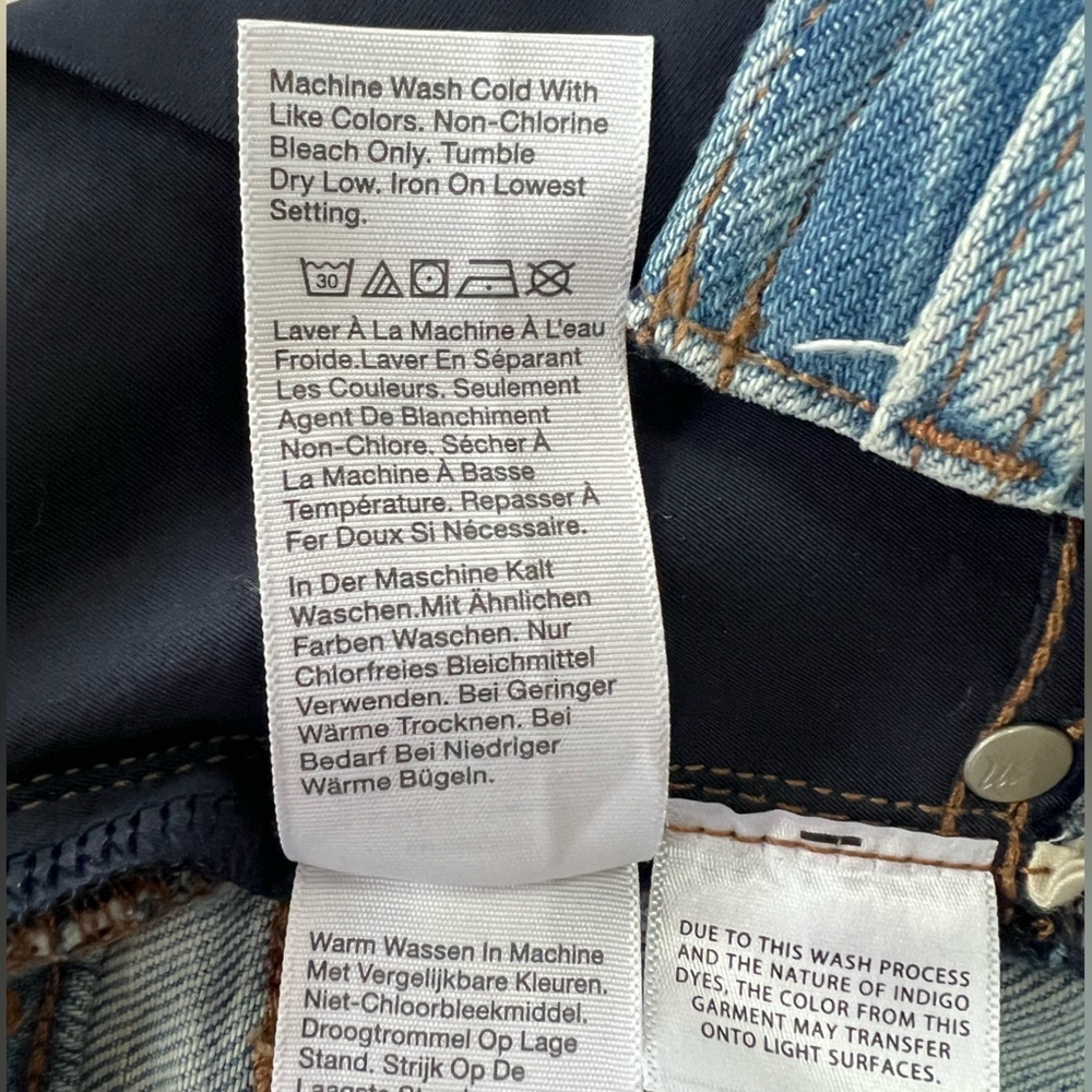 Madewell The Maternity Side-Panel Perfect Vntg Distressed Jeans, Light Blue, 28 - Picture 13 of 14